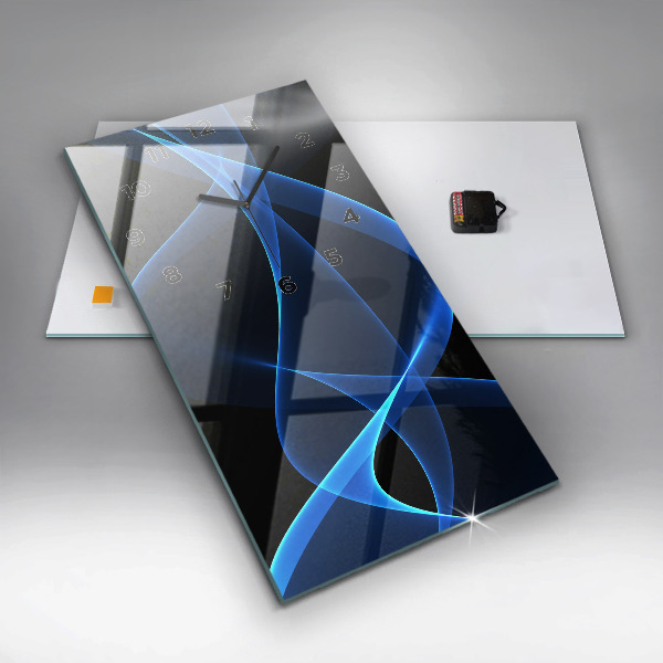 Reloj de cristal vertical Líneas azules - espejomat.es