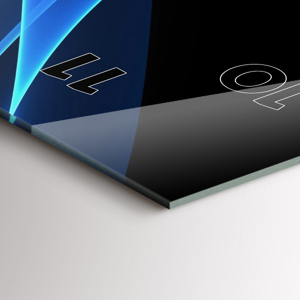 Reloj de cristal vertical Líneas azules - espejomat.es