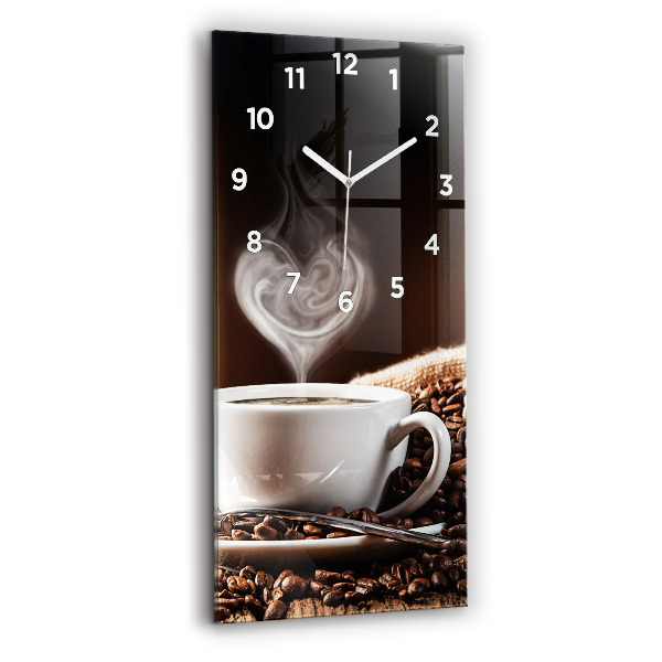 Reloj de vidrio vertical Taza de café - espejomat.es