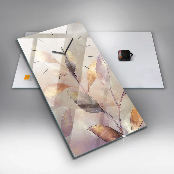 Reloj vertical Hojas abstractas boho - espejomat.es