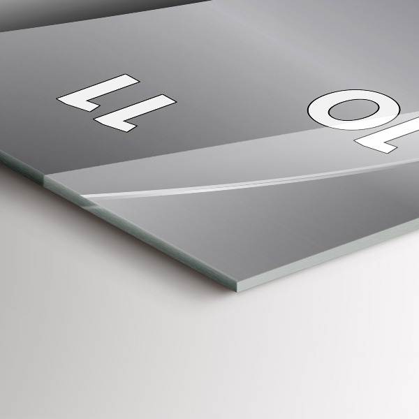 Reloj vertical Abstracción plateada - espejomat.es