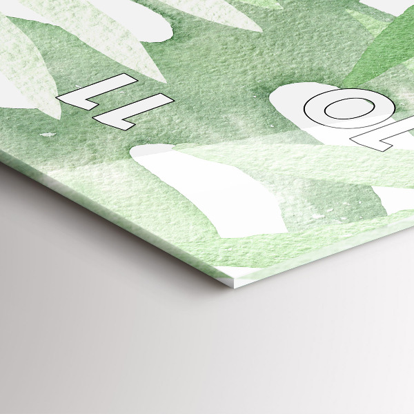 Reloj vertical Hojas verdes - espejomat.es