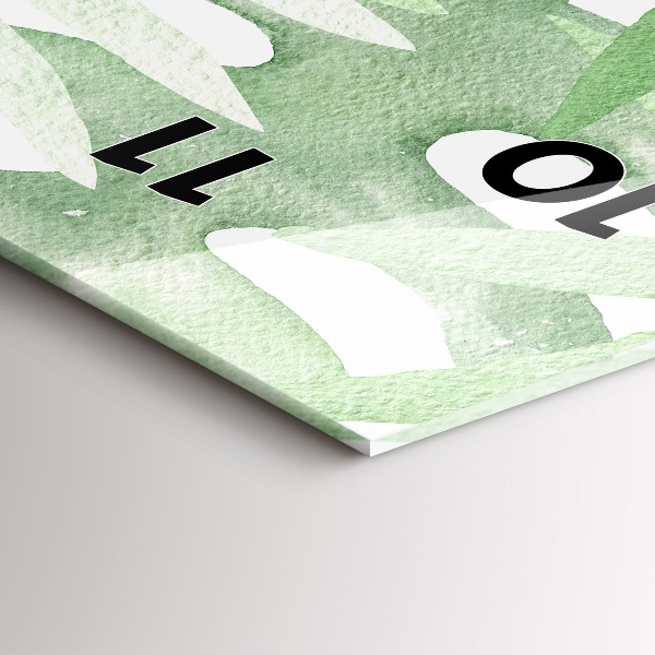 Reloj vertical Hojas verdes - espejomat.es