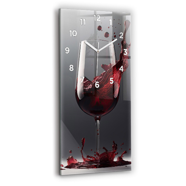 Reloj vertical Copa de vino tinto - espejomat.es