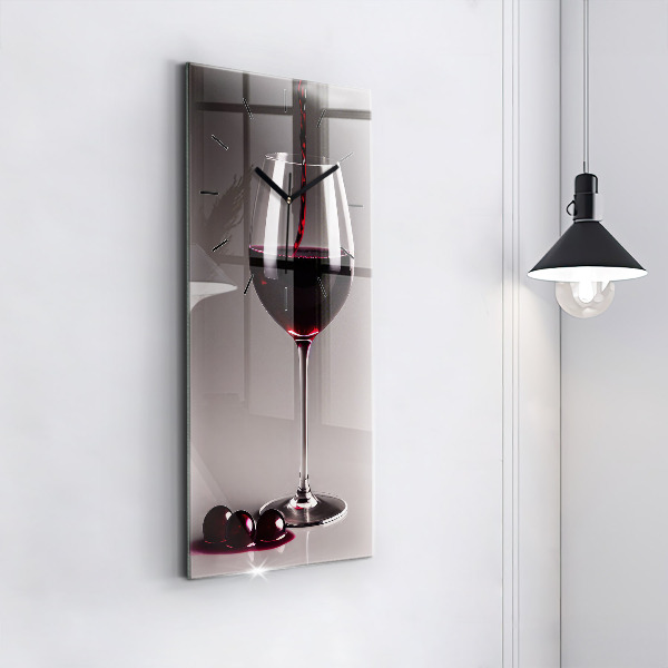 Reloj de vidrio vertical Lámpara de vino tinto - espejomat.es