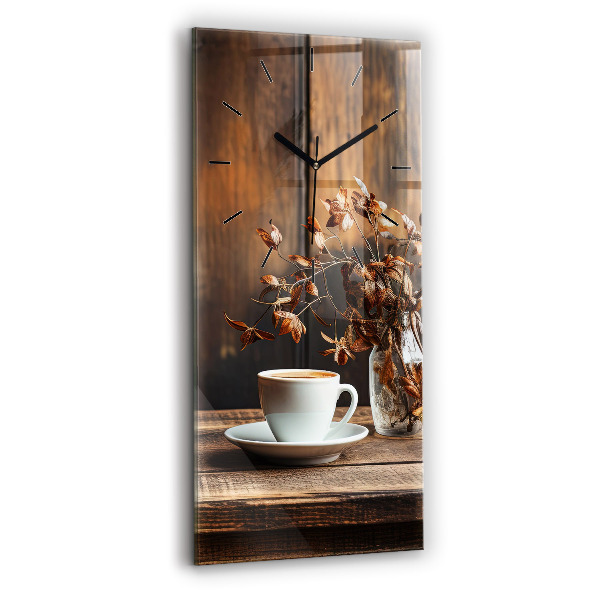 Reloj de cristal vertical Taza de café - espejomat.es