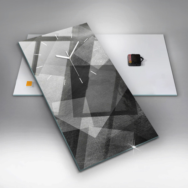 Reloj de vidrio vertical Abstracción geométrica - espejomat.es