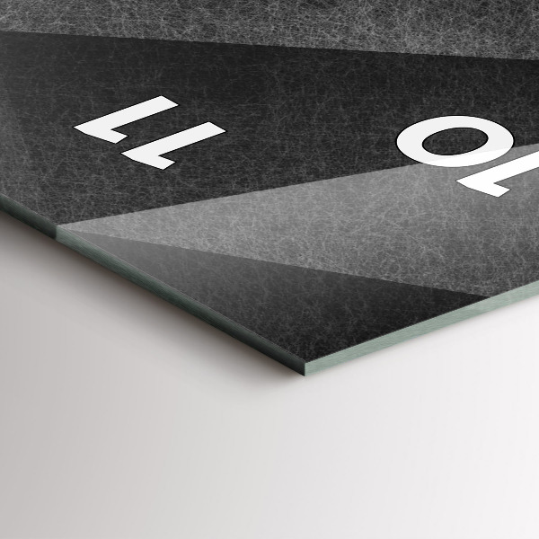 Reloj de vidrio vertical Abstracción geométrica - espejomat.es