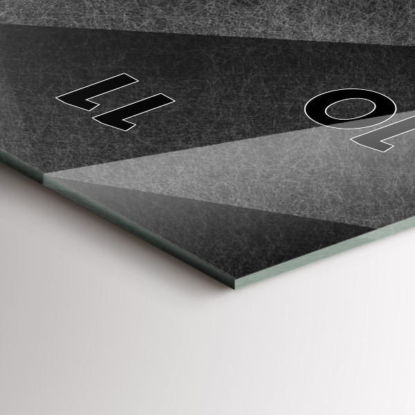 Reloj de vidrio vertical Abstracción geométrica - espejomat.es