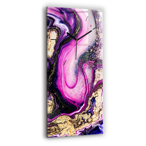 Reloj de cristal vertical Mármol abstracto - espejomat.es