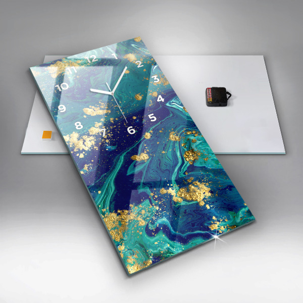 Reloj de cristal vertical Abstracción moderna - espejomat.es