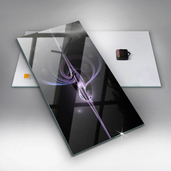 Reloj vertical Abstracción violeta - espejomat.es