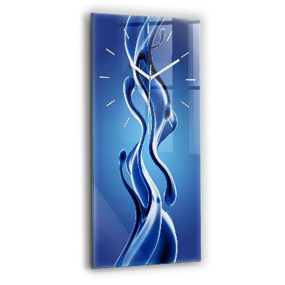 Reloj de vidrio vertical Líquido abstracto - espejomat.es