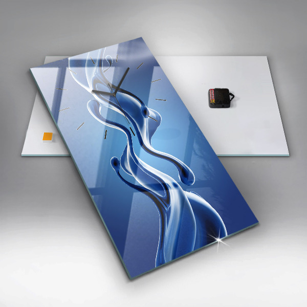 Reloj de vidrio vertical Líquido abstracto - espejomat.es