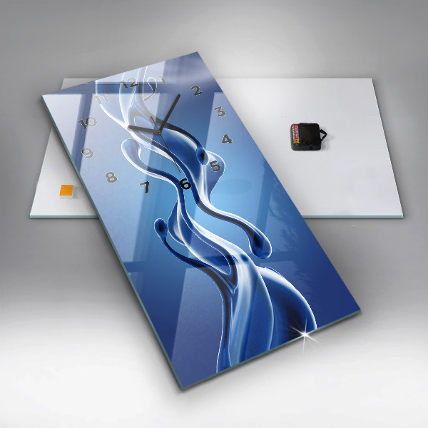 Reloj de vidrio vertical Líquido abstracto - espejomat.es