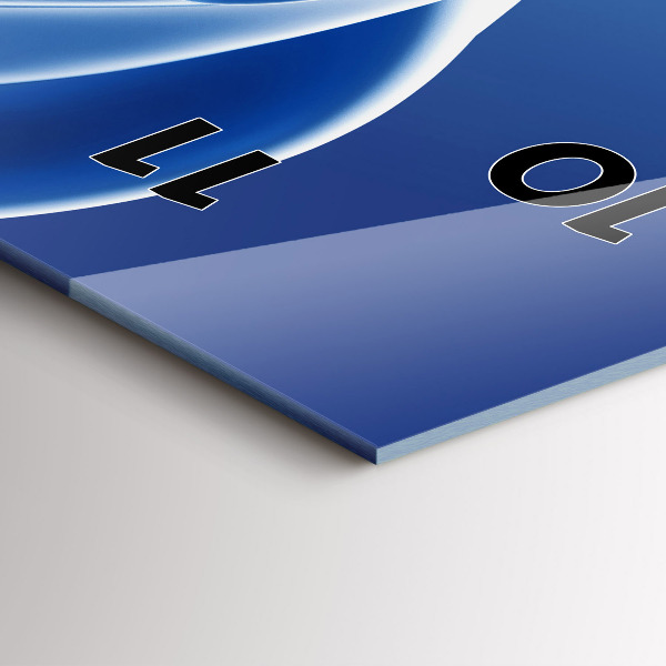 Reloj de vidrio vertical Líquido abstracto - espejomat.es