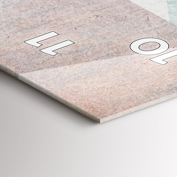 Reloj de vidrio vertical Triángulos Textura Abstracta - espejomat.es