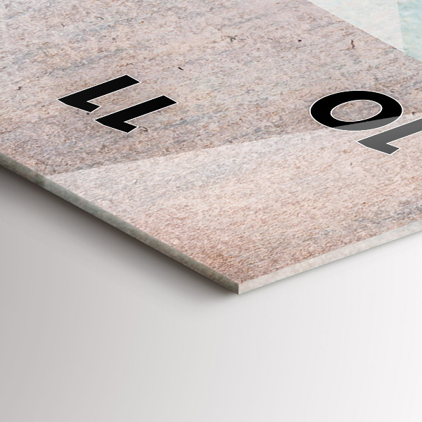 Reloj de vidrio vertical Triángulos Textura Abstracta - espejomat.es