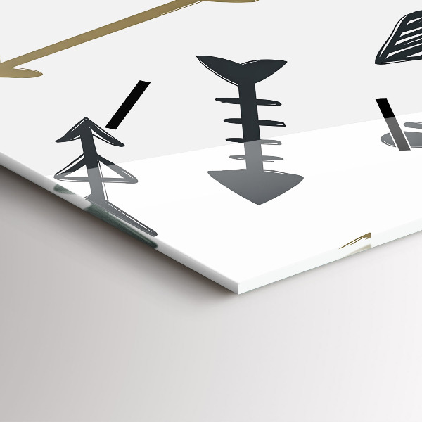 Reloj de vidrio vertical Patrón geométrico hipster - espejomat.es