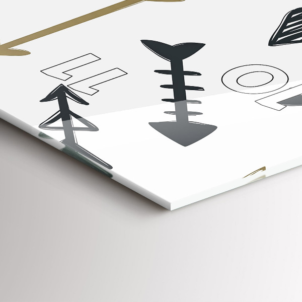 Reloj de vidrio vertical Patrón geométrico hipster - espejomat.es