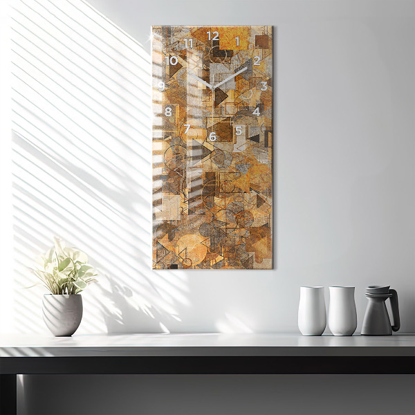 Reloj de vidrio vertical Formas geométricas - espejomat.es