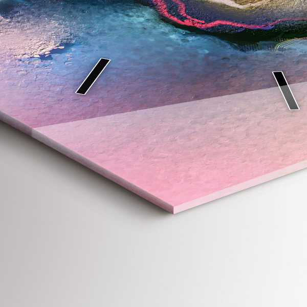 Reloj de cristal vertical Pintura derramada - espejomat.es