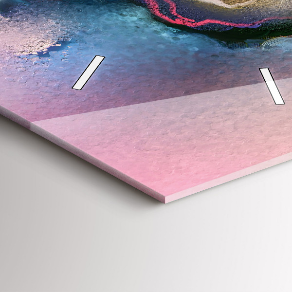 Reloj de cristal vertical Pintura derramada - espejomat.es