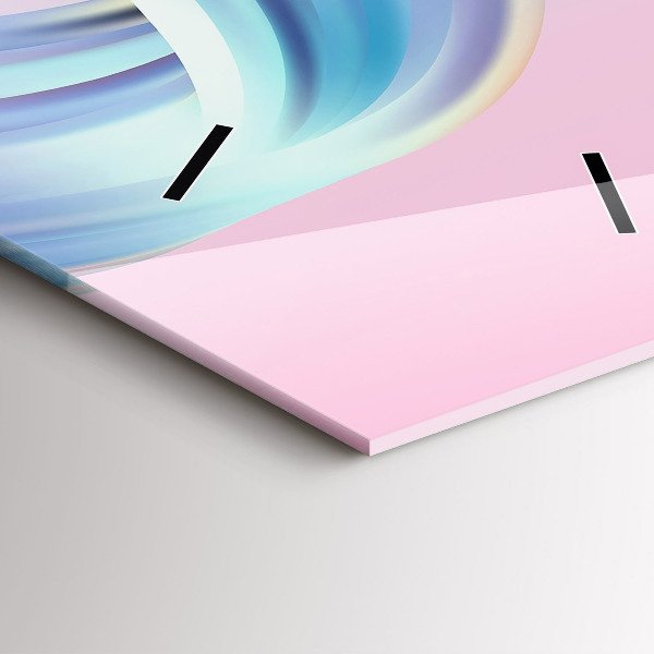 Reloj de vidrio vertical Abstracción en pastel de olas - espejomat.es