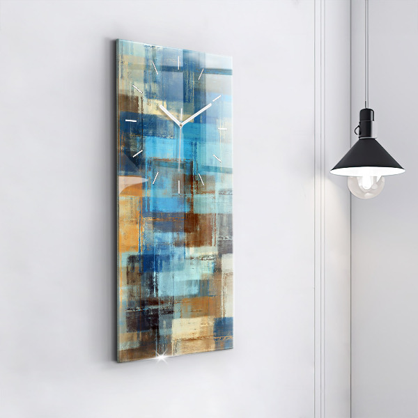 Reloj de cristal vertical Fondo colorido - abstracto - espejomat.es