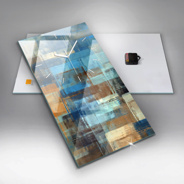 Reloj de cristal vertical Fondo colorido - abstracto - espejomat.es