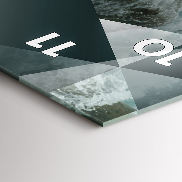 Reloj vertical Olas de mar abstractas - espejomat.es