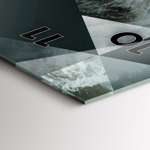 Reloj vertical Olas de mar abstractas - espejomat.es