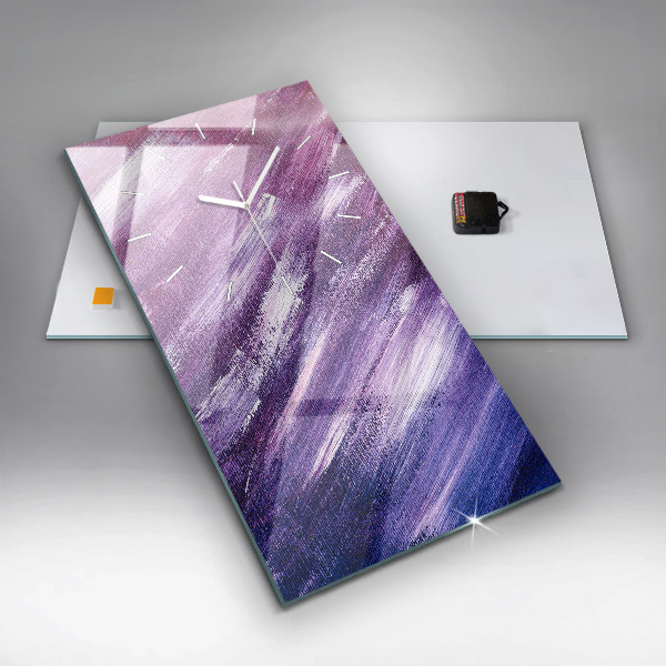 Reloj de cristal vertical Textura de pintura acrílica - espejomat.es