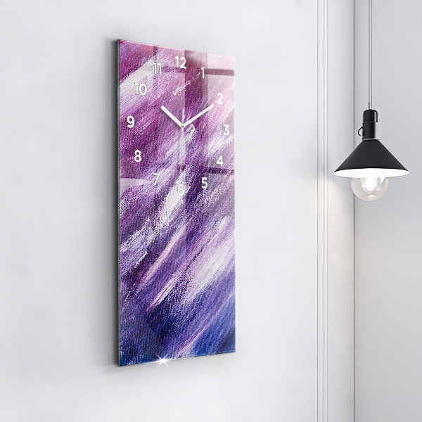 Reloj de cristal vertical Textura de pintura acrílica - espejomat.es