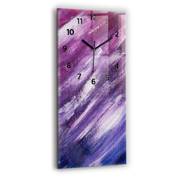 Reloj de cristal vertical Textura de pintura acrílica - espejomat.es