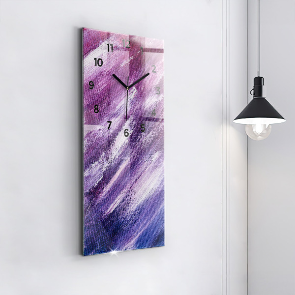 Reloj de cristal vertical Textura de pintura acrílica - espejomat.es