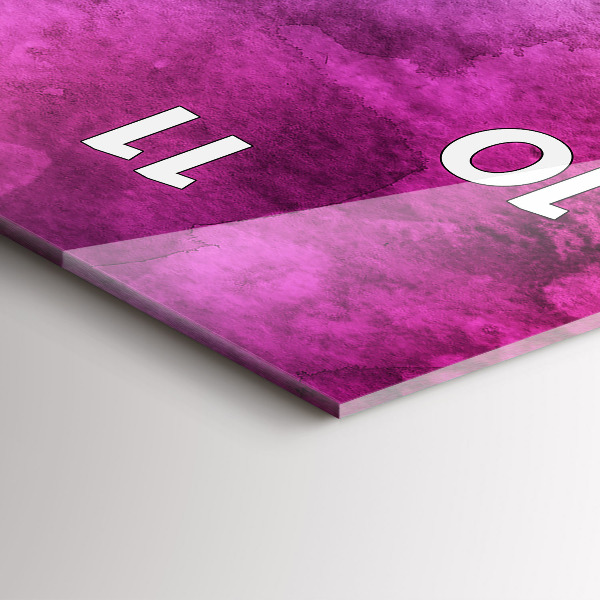 Reloj de cristal vertical Manchas de colores - espejomat.es