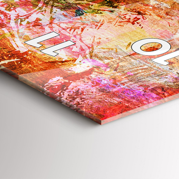 Reloj de vidrio vertical Composición abstracta - espejomat.es