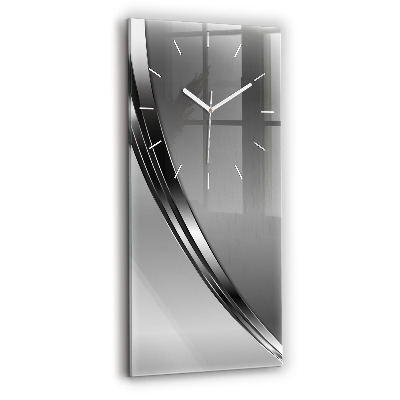 Reloj de cristal vertical Líneas plateadas - espejomat.es