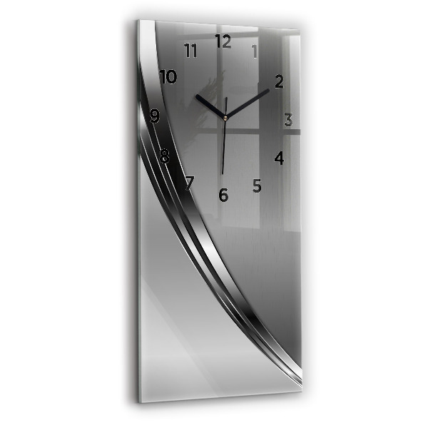 Reloj de cristal vertical Líneas plateadas - espejomat.es