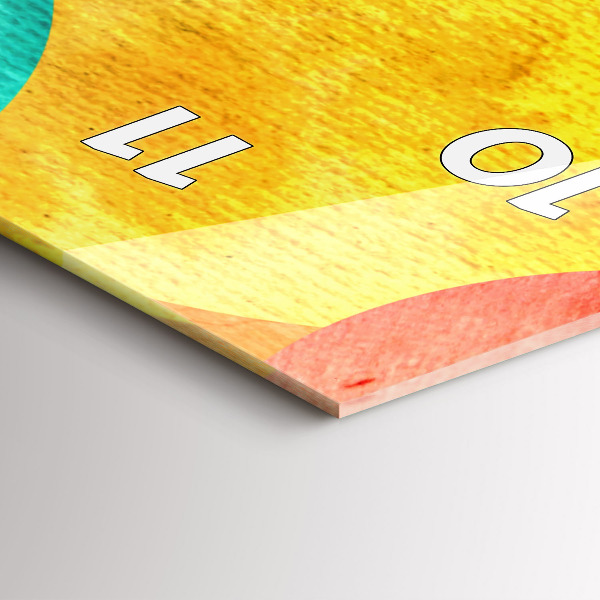 Reloj de cristal vertical Abstracción de círculos - espejomat.es