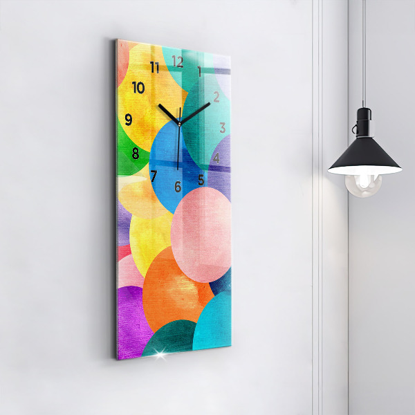 Reloj de cristal vertical Abstracción de círculos - espejomat.es