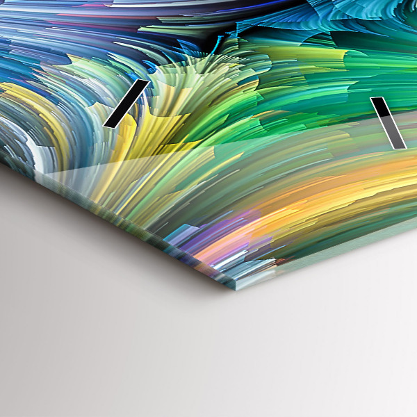 Reloj de vidrio vertical Abstracción de salones - espejomat.es