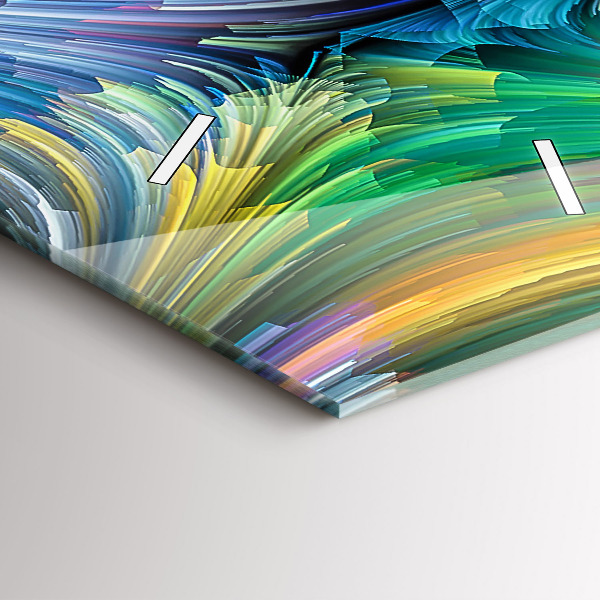 Reloj de vidrio vertical Abstracción de salones - espejomat.es