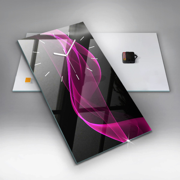 Reloj vertical Abstracción rosa - espejomat.es