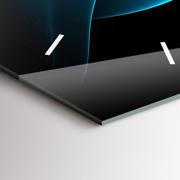 Reloj de vidrio vertical Abstracción azul - espejomat.es