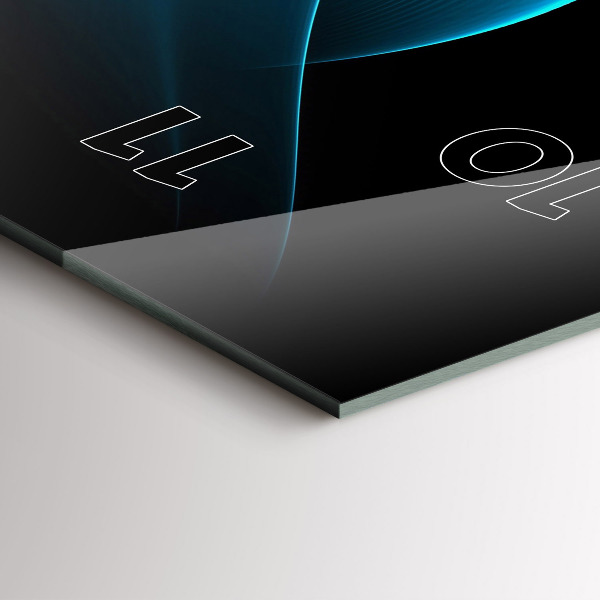 Reloj de vidrio vertical Abstracción azul - espejomat.es