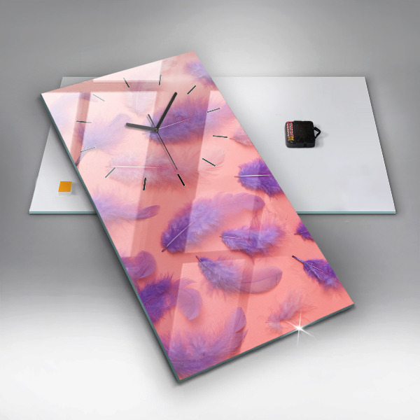 Reloj vertical Plumas de colores - espejomat.es