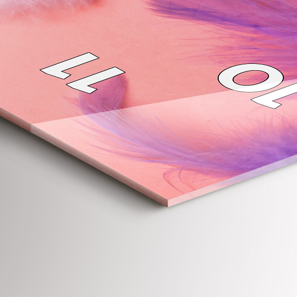 Reloj vertical Plumas de colores - espejomat.es