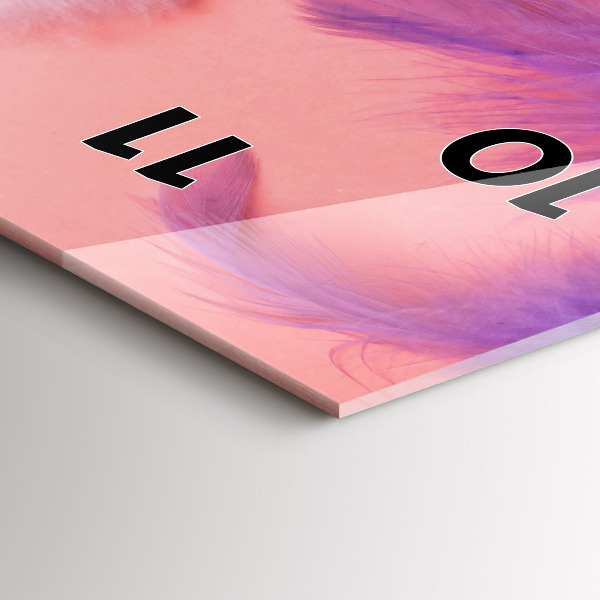 Reloj vertical Plumas de colores - espejomat.es